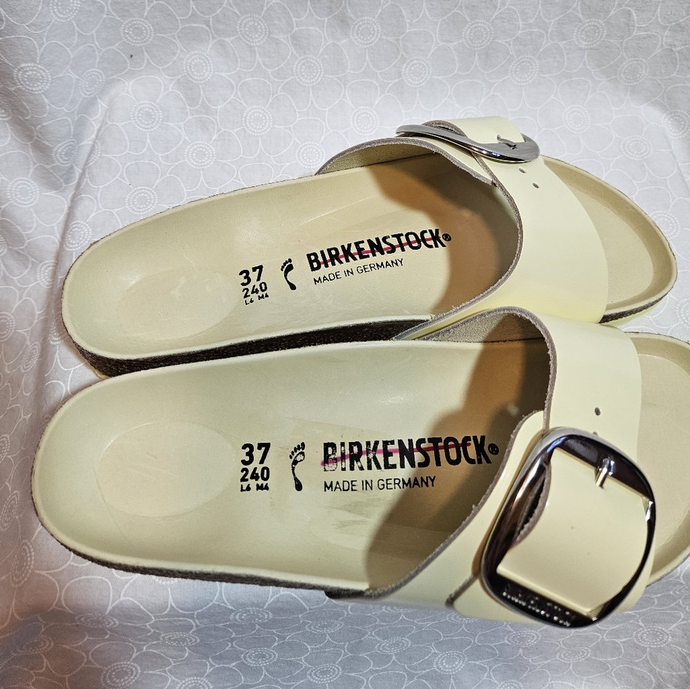 Women's Birkenstock Madrid Big Buckle Leather Slides US Size 6-6.5 EUSize 37 - Picture 4 of 11